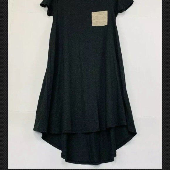 Lularoe Charcoal Gray Carly dress Hi-Low - Picture 3 of 5